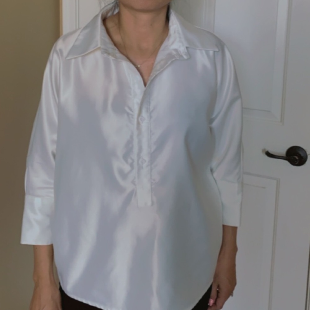 White Satin Shirt